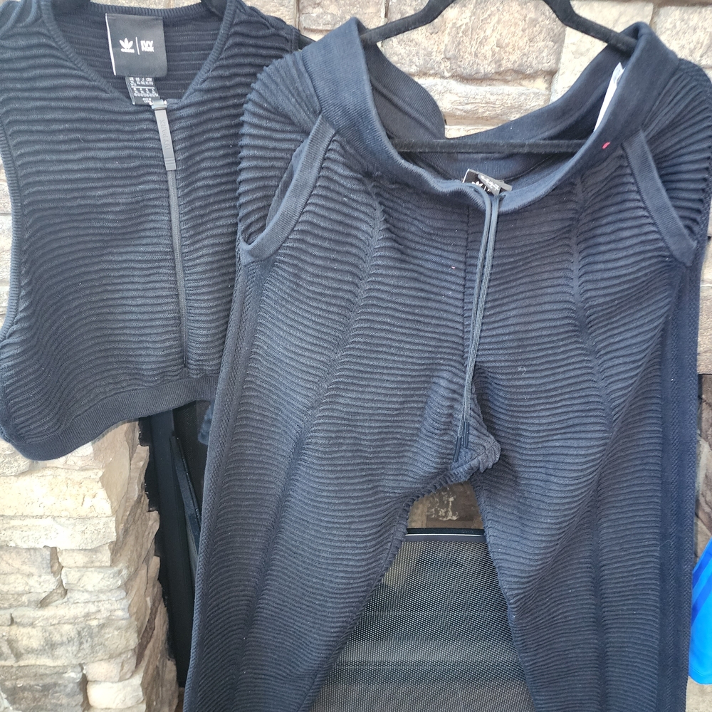 Black Ribbed Two-Piece Set